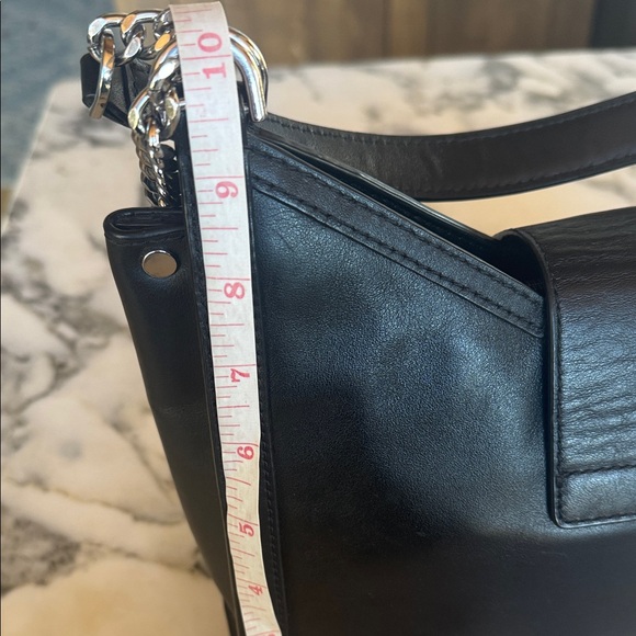 Michael Kors Whitney Small Leather Shoulder Bag with Convertible Silver Chain - Picture 11 of 16